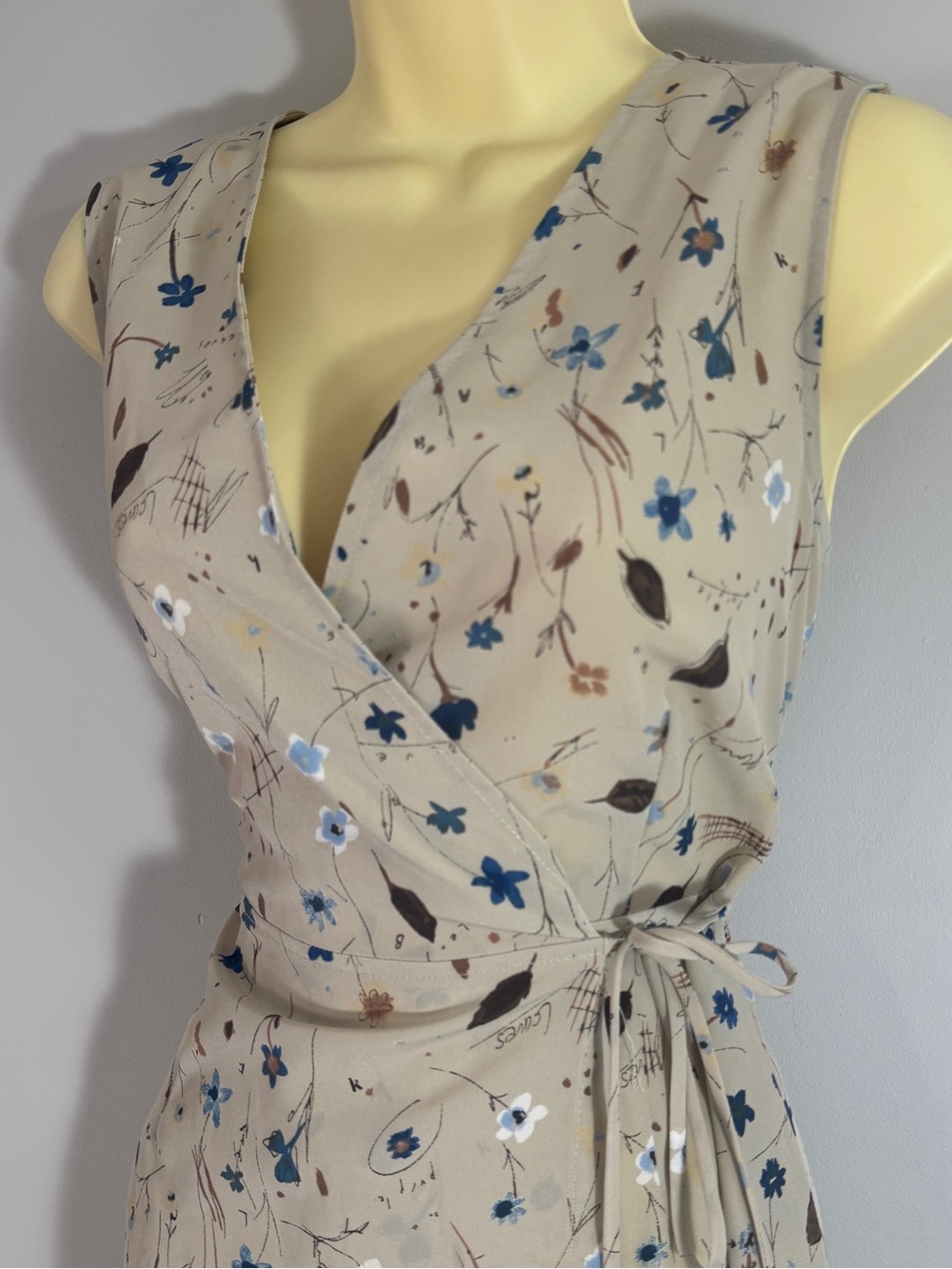 Vintage 90s Point Zero Floral Wrap Dress Made in Canada Size 11/12 medium/Large - Picture 5 of 13